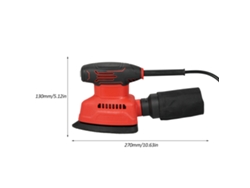 Lijadora Eléctrica De 130 W Y 12000 Rpm Con 15 Discos De Lijado Y Bolsa Recolectora De Polvo Para Carpintería.
