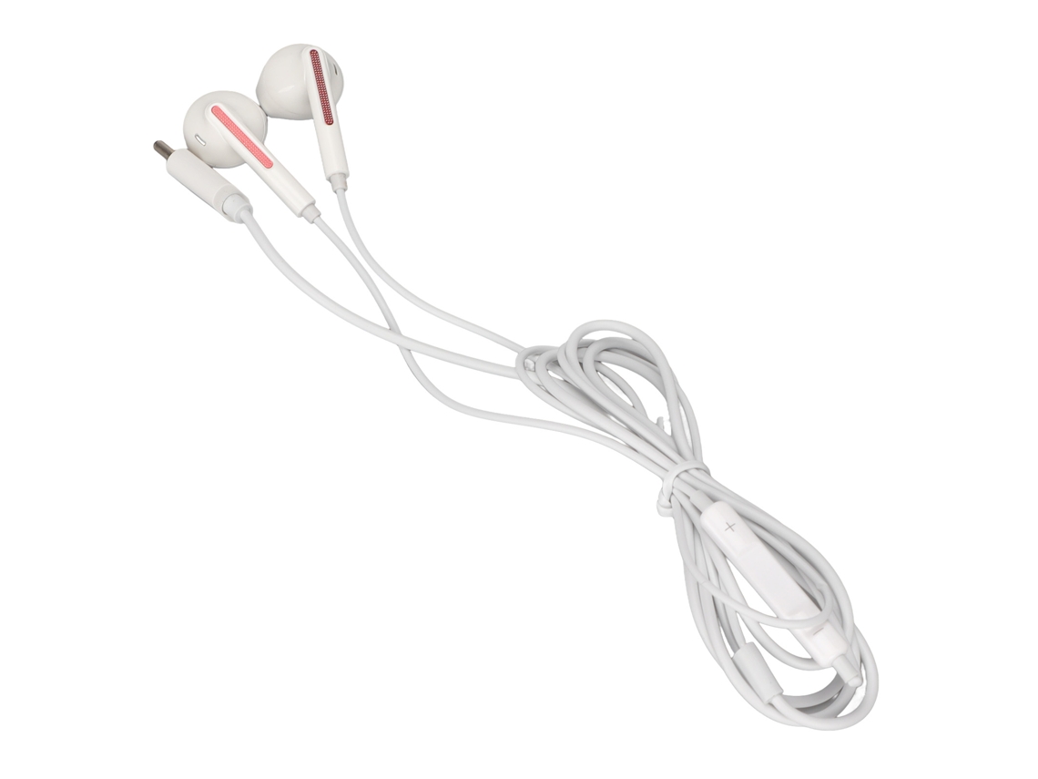 Auriculares Usb-c Tipo C Con Cancelación De Ruido Y Control De Volumen Para Xiaomi Huawei Rojo