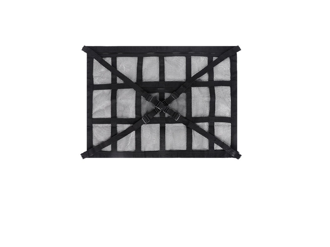 Red de almacenamiento para techo de coche, 18 divisores, color negro, 90 x 65 cm