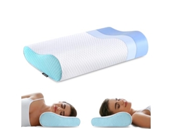 Almohadas De Espuma Viscoelástica, Almohada Cervical, Almohada Ergonómica Para Dormir, Almohada Ortopédica Contorneada