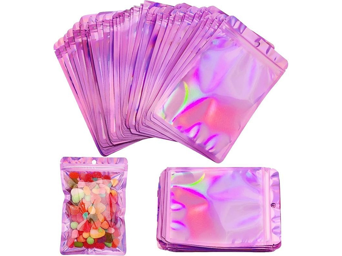 2026altiro-bolsas De Aluminio Con Cierre Hermético, 100 Unidades, Resellables, Antiolor Para Alimentos (12*18 Cm, Rosa)