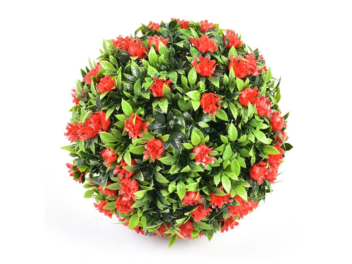 Bola de boj artificial para exteriores, resistente a los rayos UV, decorativa, para jardín, balcón, boda y decoración del hogar.