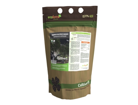 CULTIVERS Abono Bonsái Ecológico 1 kg 100% Orgánico y Natural, Granulado de Liberación Lenta con NPK 8-1-5+74% M.O y Ác. Húmicos