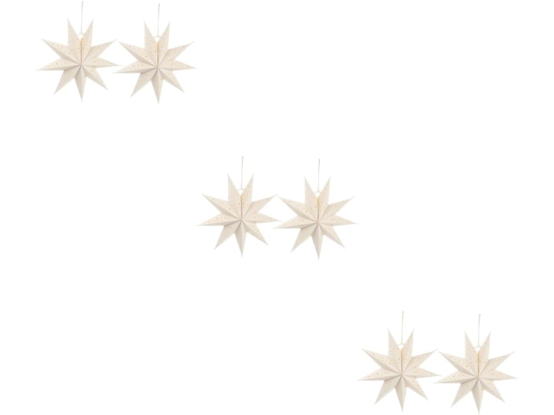 Juegos De Pantallas De Papel Blancas Decorativas Con Forma De Estrella Para Lámparas Colgantes Navideñas, Elegantes Cubiertas Para Lámparas.