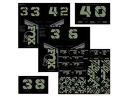 Forquilha/Choque Traseiro Custom 2021 Adesivos Kit Verdefox