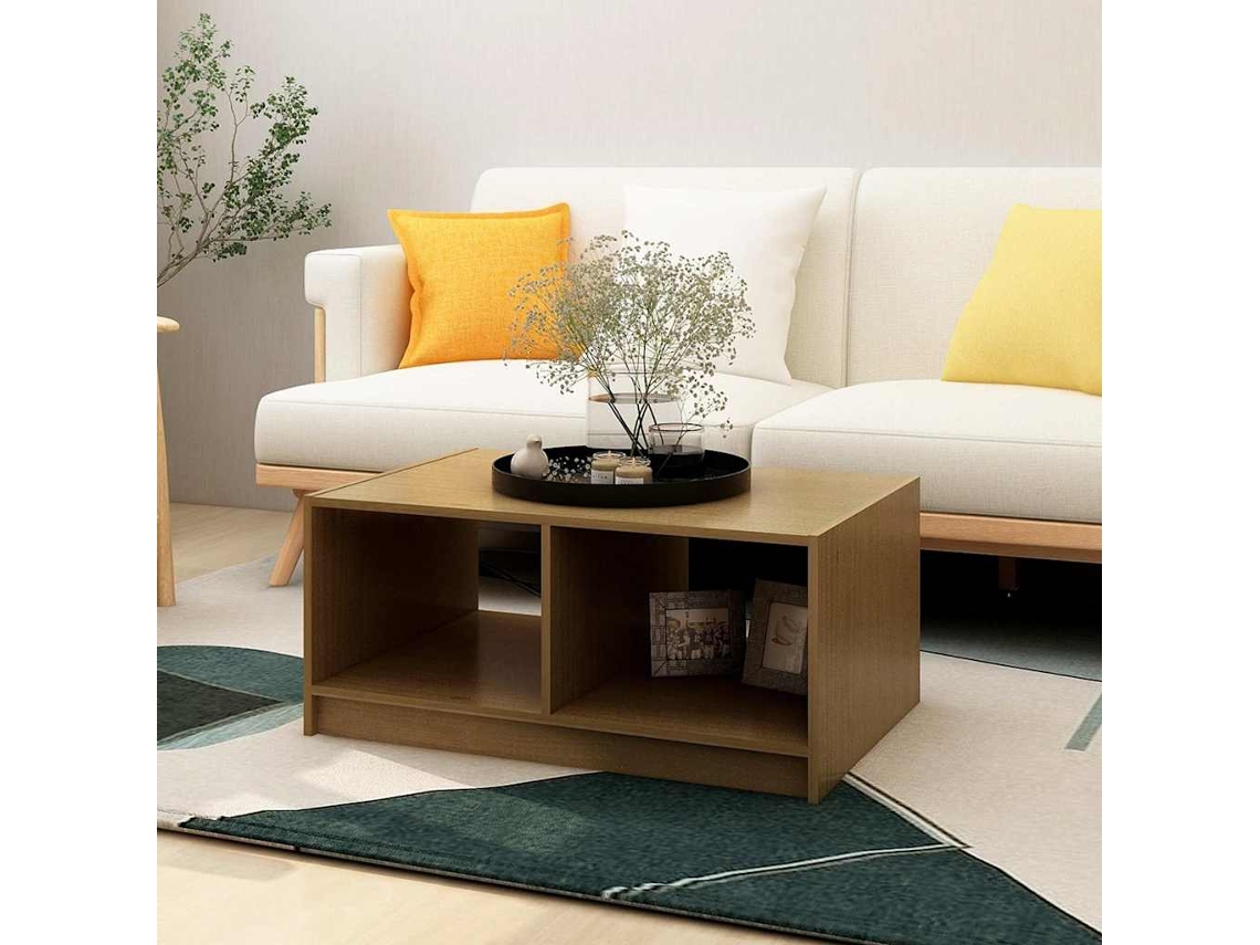 Mesa de centro HARLANV1 de pino color miel (75x50x33,5 cm)