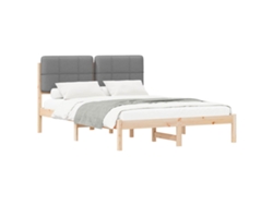 Maison Exclusive - Estructura De Cama Con Cabecera Tapizada Gris Claro