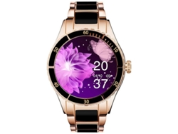 Reloj inteligente Z73, clásico, elegante, con pantalla dual de 1.09 pulgadas, para mujer, ideal para uso diario (negro)