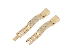 Correa ajustable con diamantes de imitación para Fitbit Alt Gold