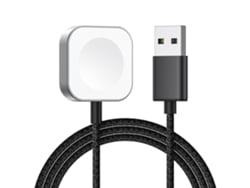 Cargador inalámbrico magnético rápido con interfaz USB para Apple Watch Series 6 - Negro