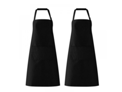 Delantal Ajustable, Bib Extra Largo Con Acabado Repelente De Agua Fría, 2 Piezas Para Cocina, Restaurante, Jardín, Conjunto De Sombrero De Chef Inclui