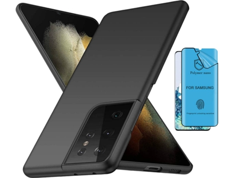 Funda + Protector de Pantalla Samsung S21 Ultra Turtleshell Negro