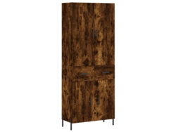 Mueble alto de madera procesada de roble ahumado MAISON EXCLUSIVE (69,5 x 34 x 180 cm)