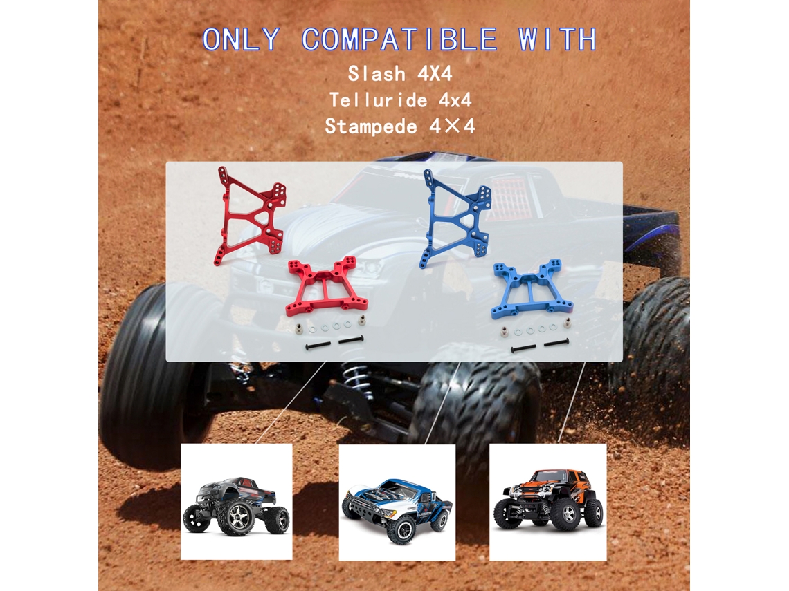 Soporte De Amortiguador Trasero De Aleación De Aluminio Para Rally Slash Stampede Telluride 4x4 (sustituye A La Pieza 6838)
