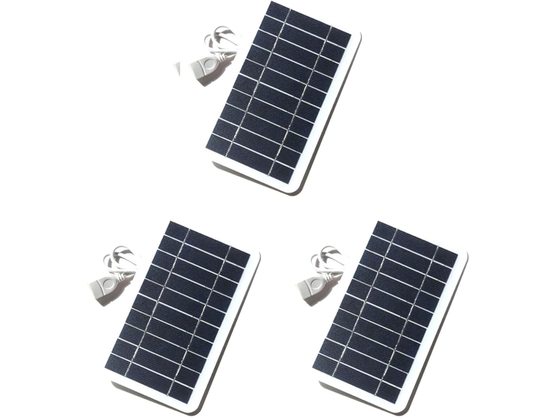 3 Paneles Solares Usb De Alta Potencia De 5 V, Resistentes Al Agua, Para Exteriores, Ideales Para Senderismo Y Acampada - Celdas Portátiles