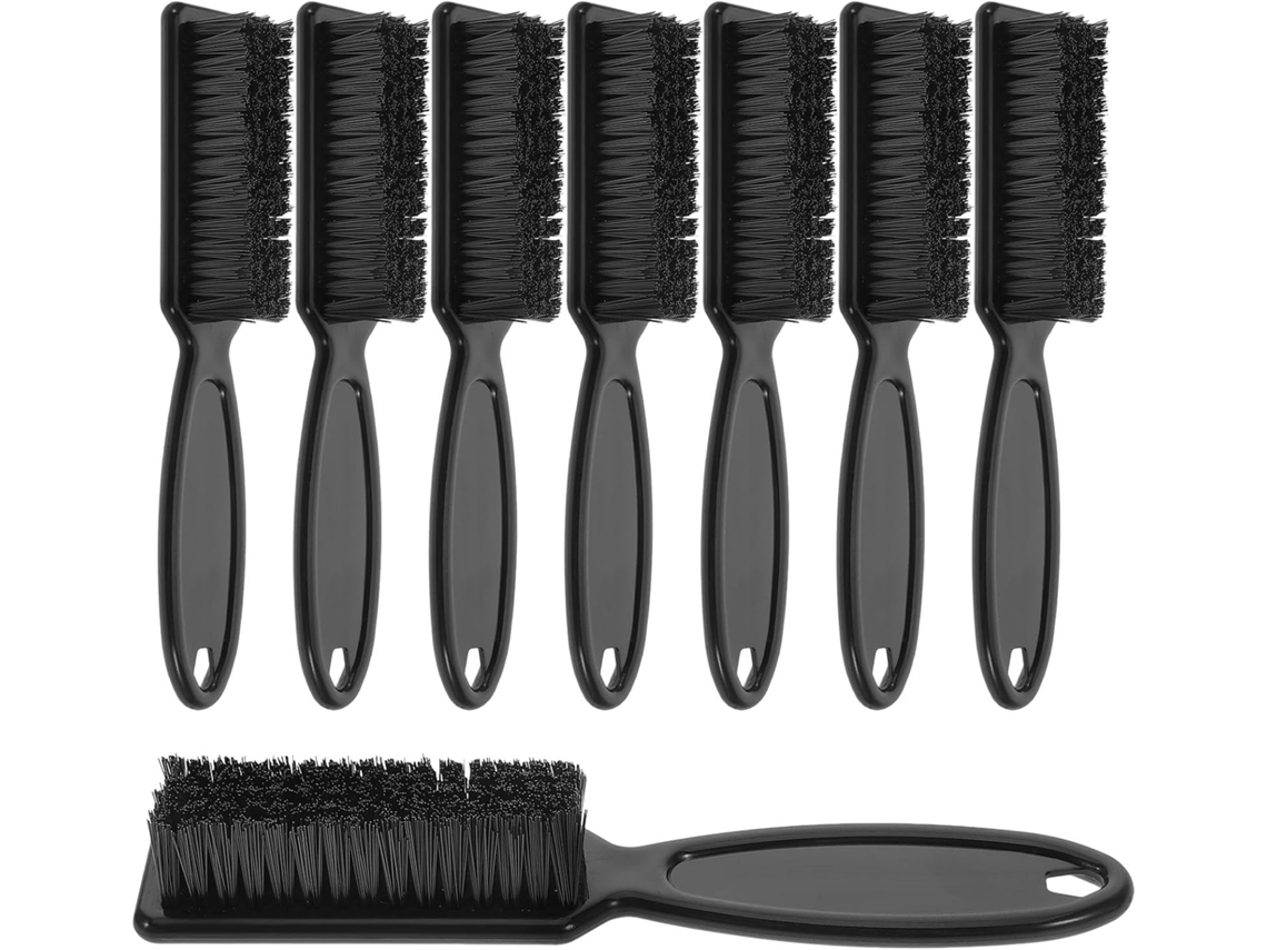 Conjunto De 8 Escovas Para Barba Com Efeito Degradê, Cabo Longo Ergonômico E Cerdas De Nylon.