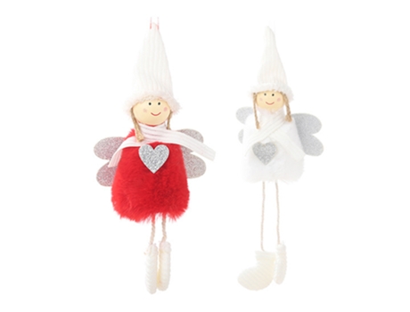 Adornos colgantes para árboles de Navidad, decoración de ángel de Navidad, regalos para el día de Acción de Gracias, rojo blanco