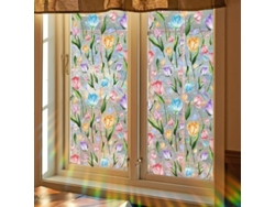 Lámina de vidriera, lámina de privacidad por adsorción electrostática, bloquea los rayos UV, 40 cm x 100 cm HEXINYIGJLY