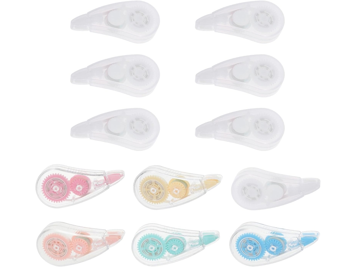 20 Cintas Correctoras Portátiles De Plástico Blanco, De Uso Inmediato, No Requieren Secado.