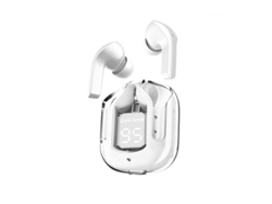 (blanco) Auriculares Inalámbricos Bluetooth Con Luces Led, Estéreo Tws, Micrófono Y Control De Volumen.