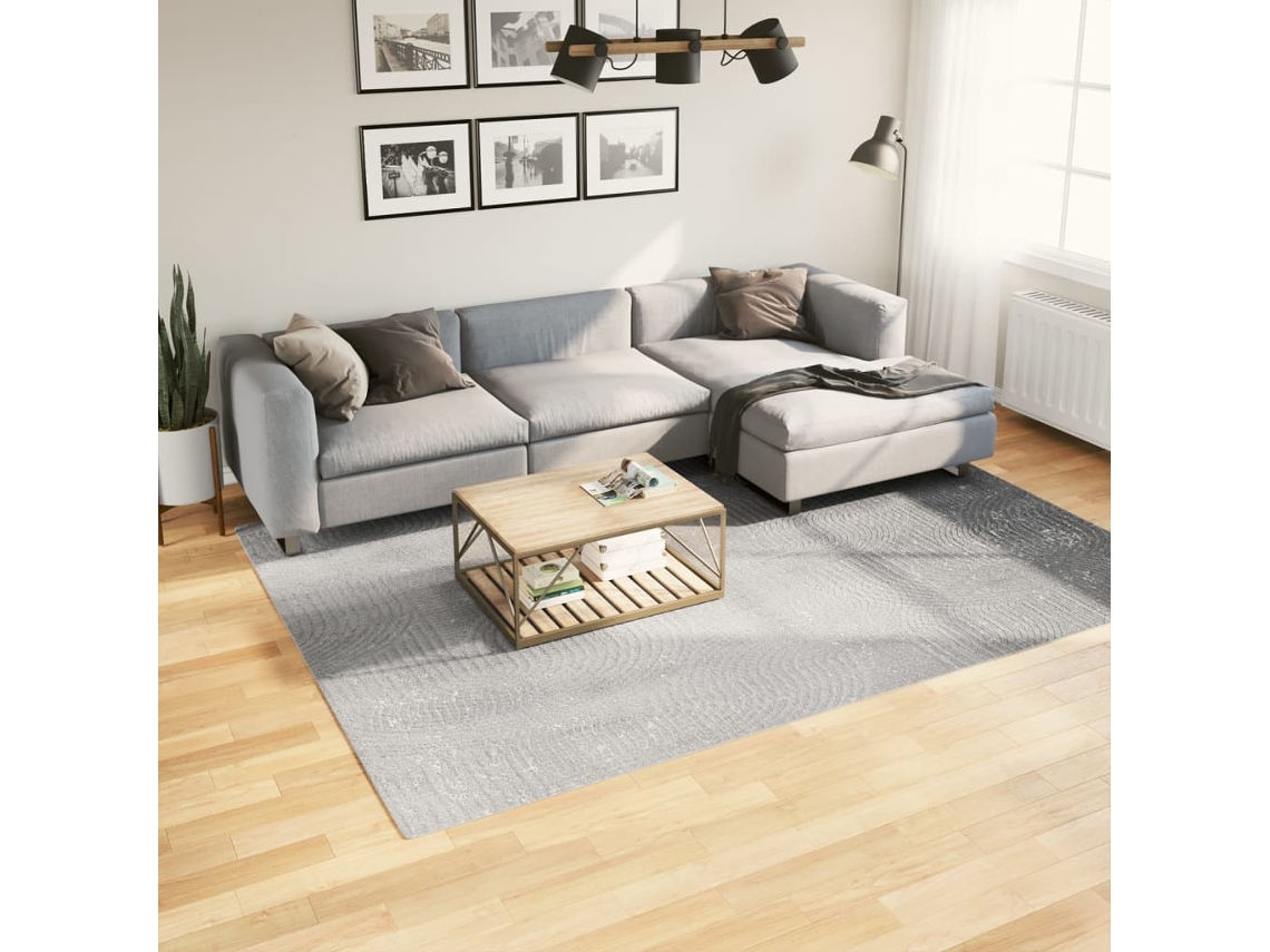 Alfombra De Pelo Corto Look Escandinavo Iza Gris 200x280 Cm