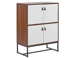 Aparador de 4 puertas BELIANI Nueva de MDF Blanco 76x39x100