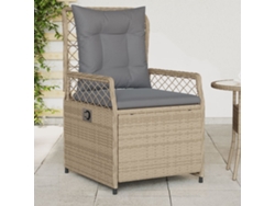 Sillas de jardín reclinables DKD Home Decor de 2 piezas, beige, ratán