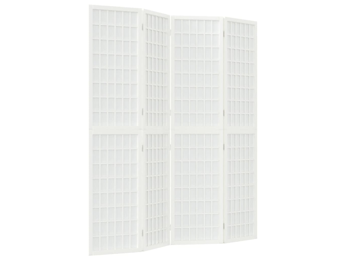 Biombo plegable, 4 paneles, 160 x 170 cm, madera de abeto blanco y papel de arroz, Dec031179