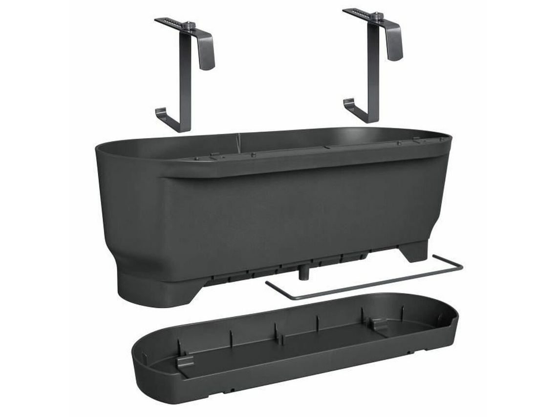 Maceta Elho Greenville 21,2 x 52 x 19,4 cm Negro