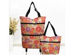 Carrito de compras plegable portátil 2 en 1 de gran capacidad con ruedas GOKOCO