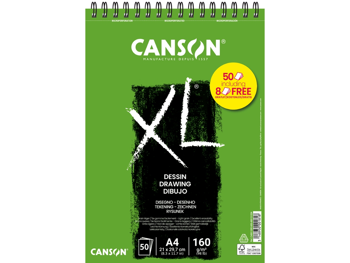 Bloc de Dibujo y Estudio CANSON Xl Acción de Dibujo Din A4