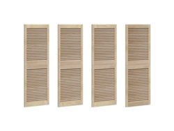 Juego de puertas de armario Vidaxl de 4 piezas, marrón, madera maciza de pino