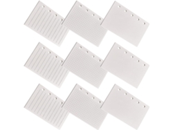 Paquete De Recambios De 9 Piezas Para Agendas Móviles Perforadas Con Páginas En Blanco Y Rayadas, Compatible Con Carpetas.