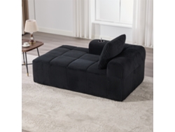 Sofá Reclinable De Terciopelo Con Bolsillos Laterales.