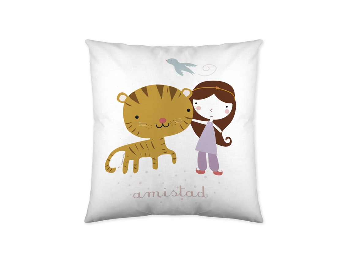 Funda cojín estampado sin relleno 40x40 cm algodón extra suave fabricado en España Mil Una Noche HACIENDO EL INDIO