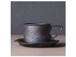 2026-33501-taza De Café Y Taza De Té Artesanal Estilo Japonés Con Plato Dorado