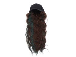 Sombrero De Béisbol Verde Con Peluca Ondulada Para Mujeres Y Niñas: Suave, Reutilizable, Ideal Para Ocasiones Diarias Y Fiestas Temáticas