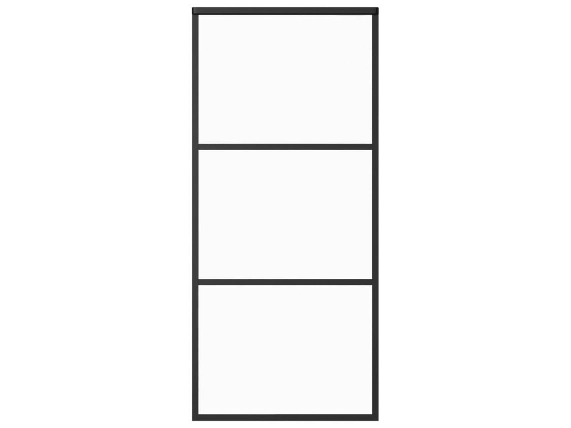 Puerta corredera VIDAXL Negro Cristal (90x205cm)