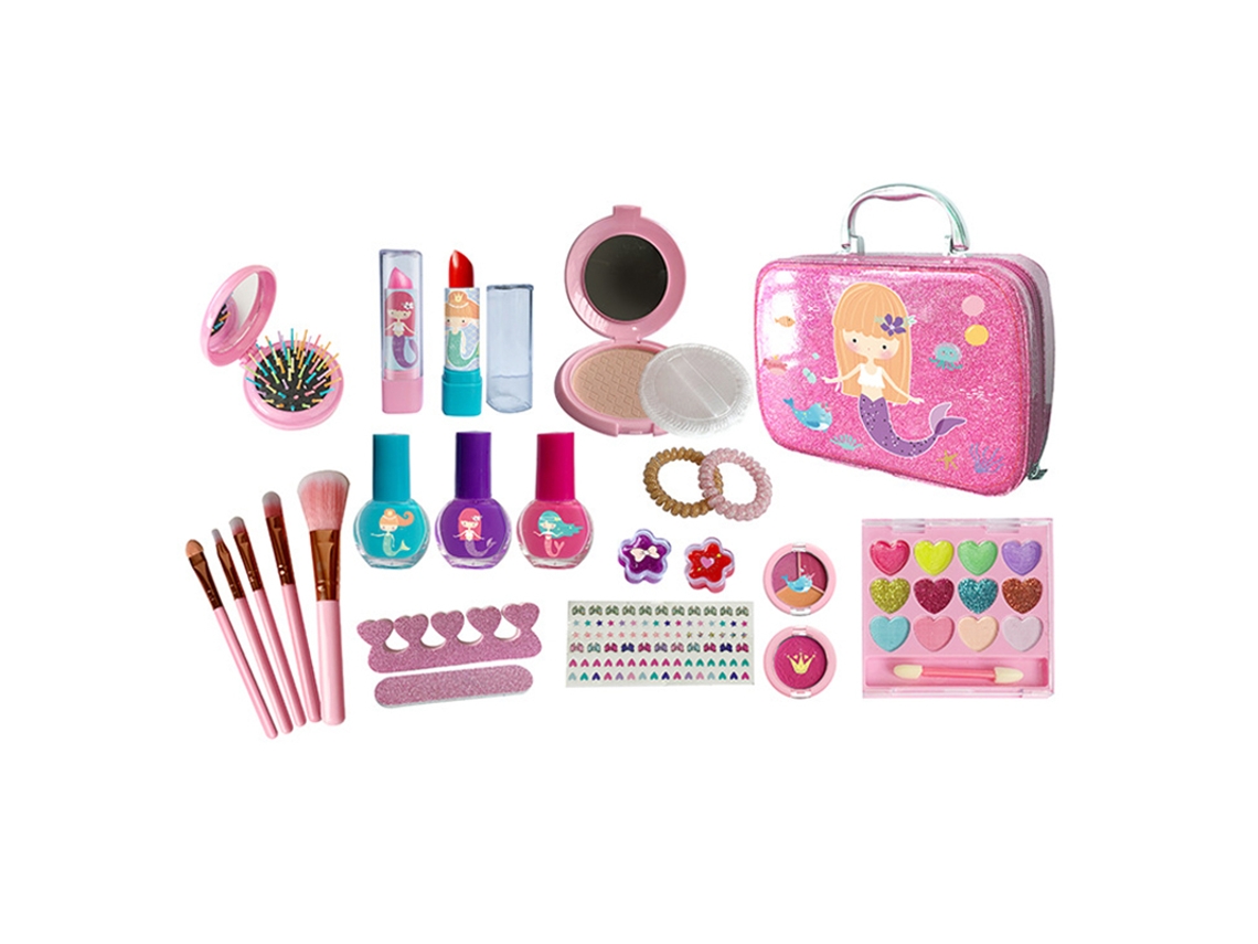 2026-set De Maquillaje Para Niñas Lavable Sin Residuo Con Lápiz Labial Y Sombra De Ojos Juguete Cosmético Para Niñas Tipo C