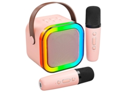 Máquina De Karaoke Para Niños Y Adultos Mini Micrófono De Karaoke Bluetooth Portátil Altavoz Para Cantar Con 2 Micrófonos Y Luz Yemaesre