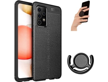 Carcasa y Soporte Multifunción Samsung A72 5G PHONESHIELD Rugged Leather Anti choque Negro