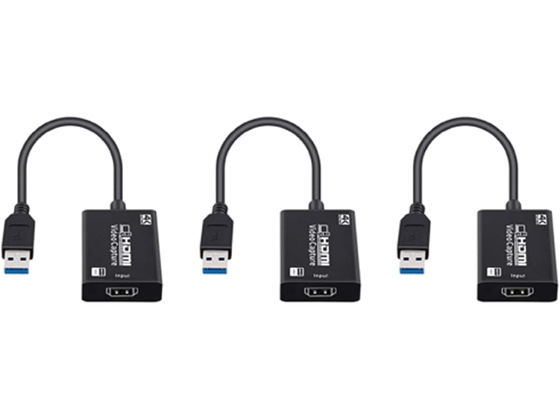 Tarjeta De Captura De Vídeo 3x A Usb 3.0 Full Hd 1080p 4k Para Transmisión Y Grabación En Directo