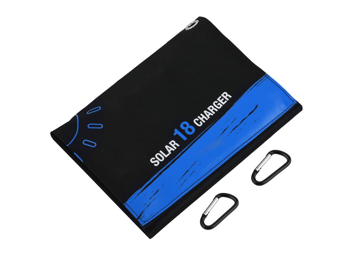 Cargador Solar Plegable 18w, Panel Solar Portátil Impermeable Para Exteriores