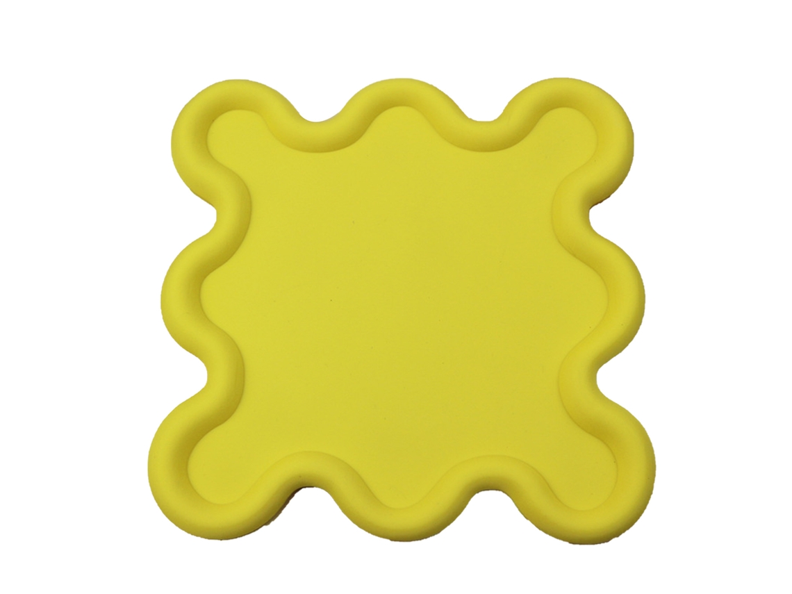 Tapete para vasos de PVC, forma irregular, resistente al calor, amarillo RNEMITERY