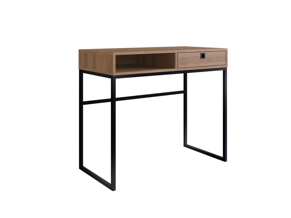 Mesa Escritorio 1 Cajon Negro/Miel 75X90X45 cm VENPRODIN