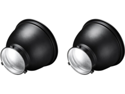 2 Difusores Reflectores Estándar De 55° Para Montaje De Flash Estroboscópico De Estudio