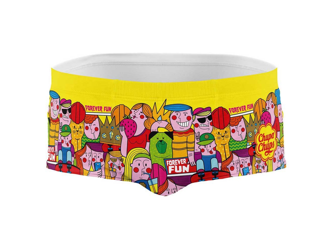 Shorts de Natação Chupa Chups Forever Fun Amarelo 2Xs Rapazotso