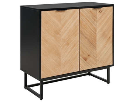 Cómoda negro/madera clara 80 x 40 cm BELIANI Alaska