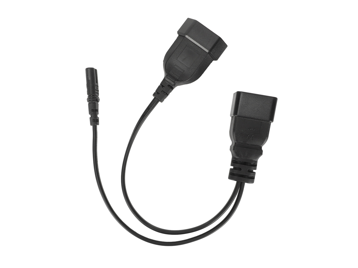 Cable De Alimentación (divisor En Forma De Y Con Conector Hembra Eu) Iec320 C20 A C7