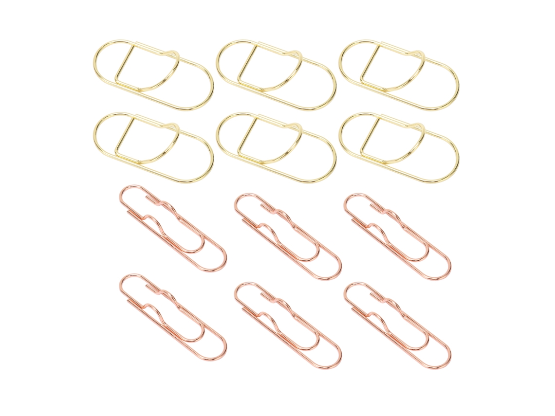 12 clips de metal para bolígrafos, con fuerte fuerza de sujeción y acabado galvanizado, portátiles, para la escuela y la oficina.
